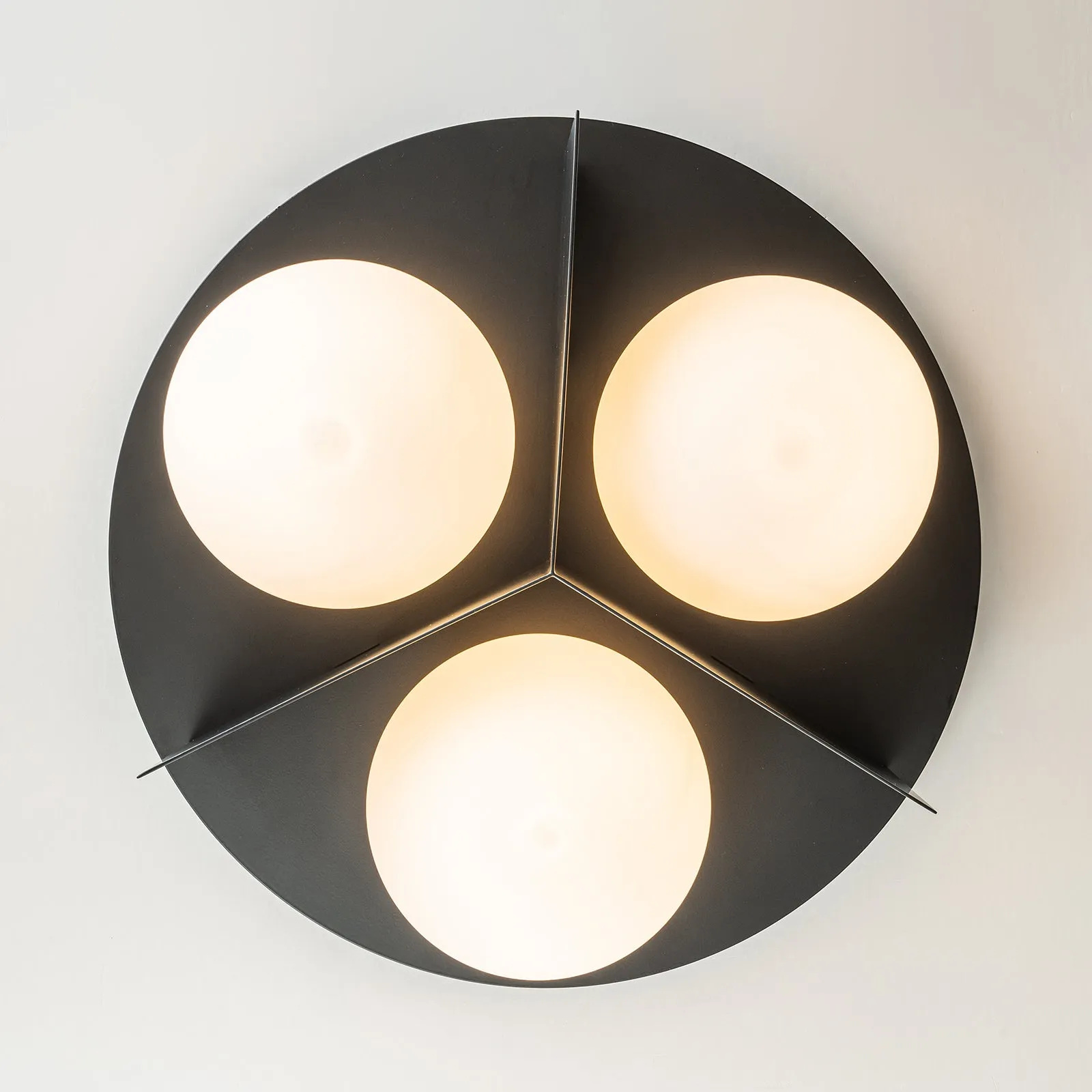 Glowlings 3-Light 16"Wide Modern Orbel Opal Glass Flush Mount