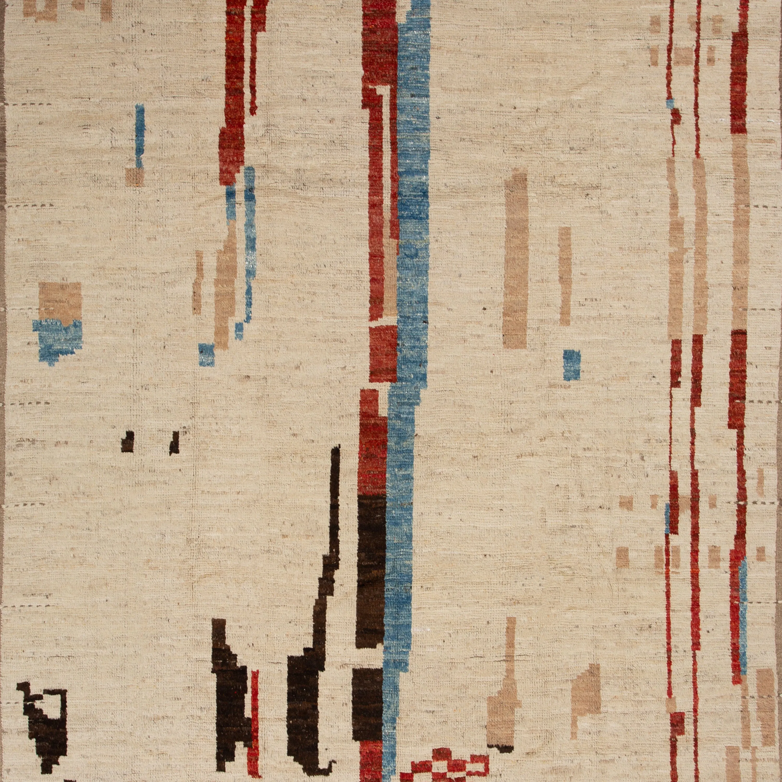 Multicolored Modern Wool Rug - 10' x 13'7''